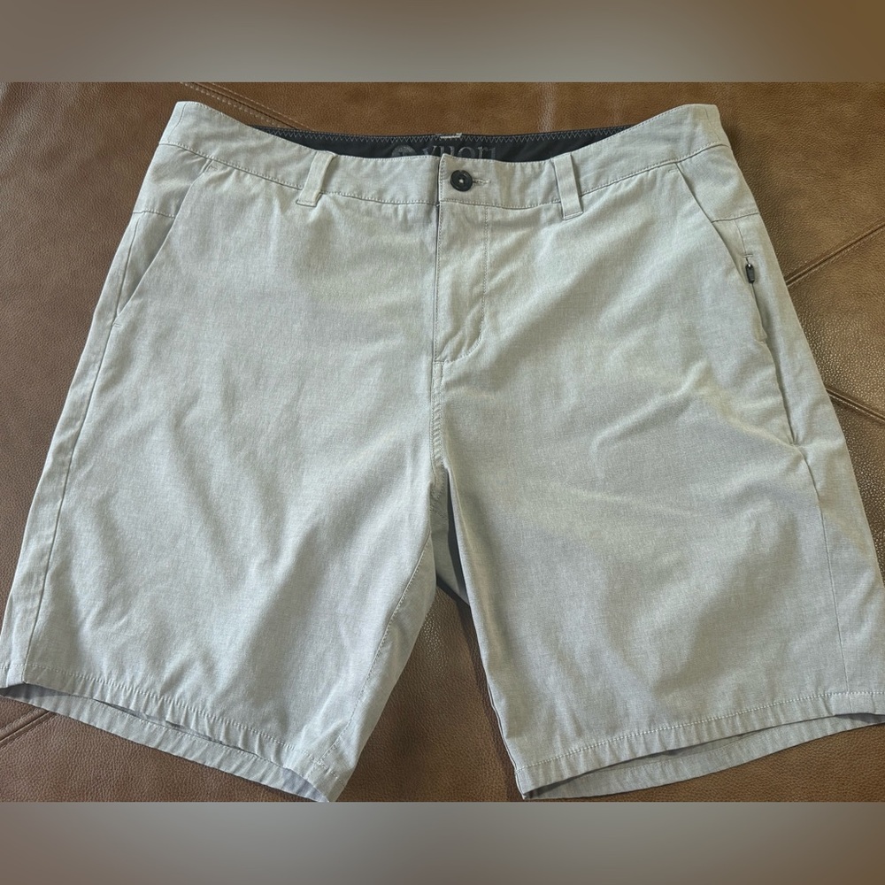 Vuori Men's Light Gray Flat Front Shorts